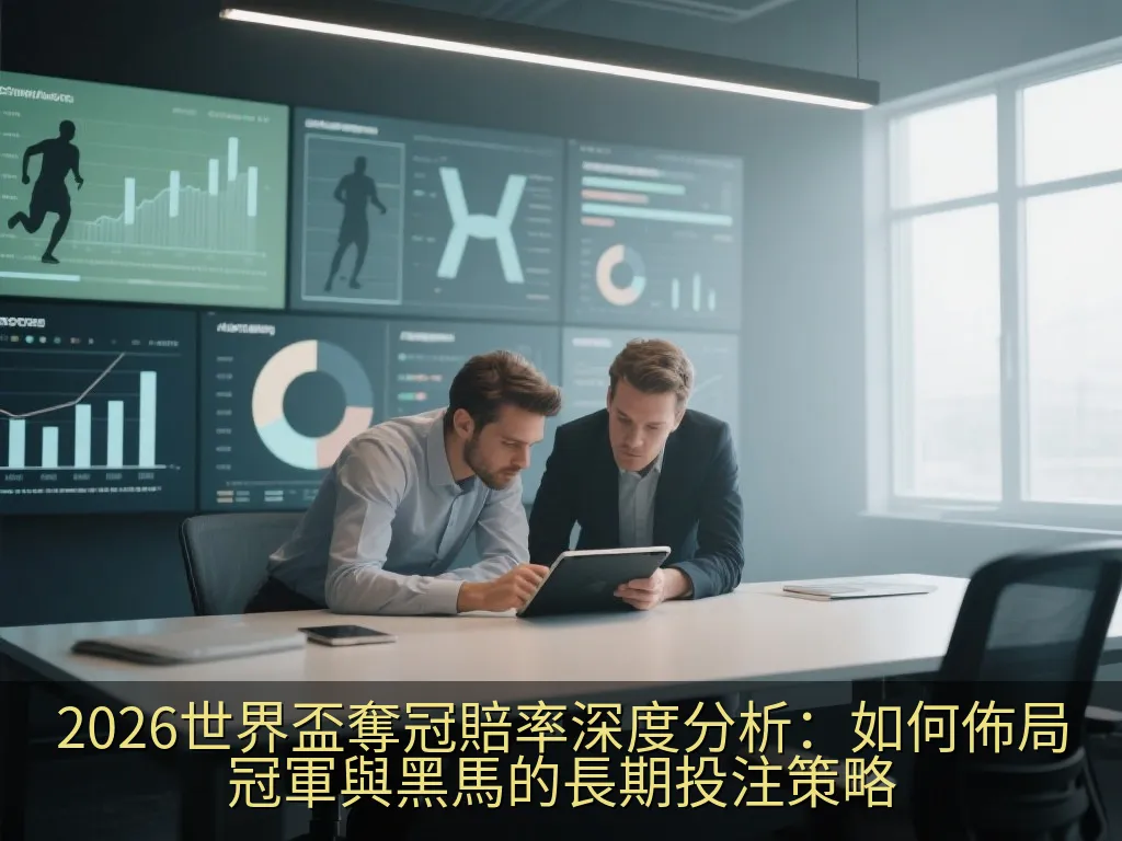簡約的戰術規劃桌面，包含筆記本與數據分析畫面，象徵理性的資金管理與策略佈局